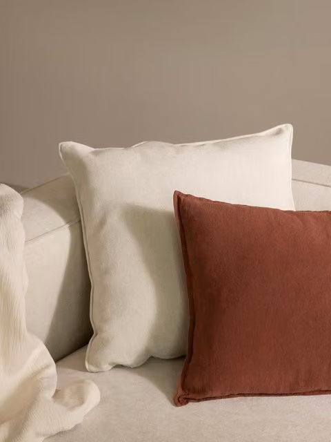 Cuscino Soft vino Kenay Home rettangolare nei colori marrone, rosso e beige L/P/H: 40 x 40 x 40 cm