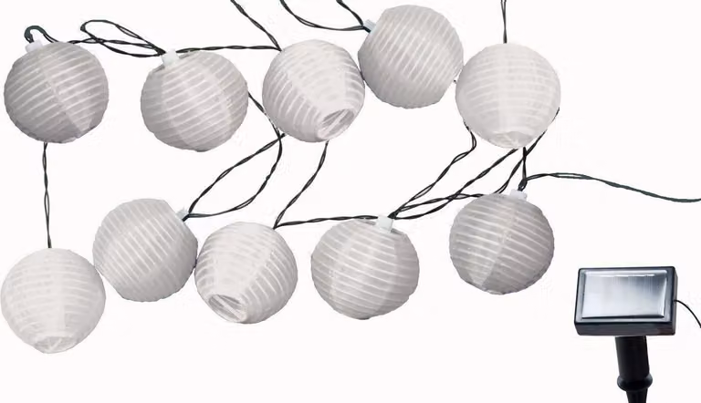 Illuminazione solare 10 lanterne - Colore: BIANCO - Illuminazione solare