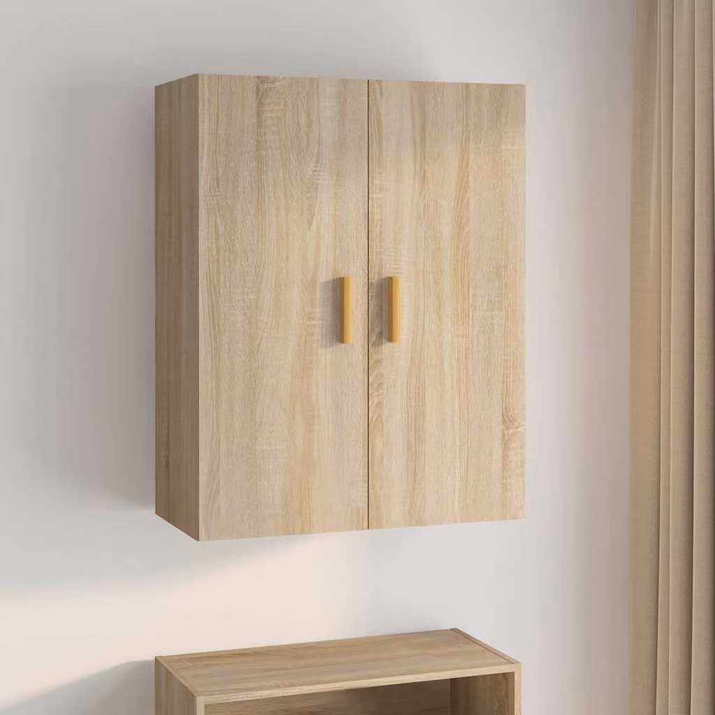 Armadietto Pensile a Parete vidaXL in Rovere Sonoma Marrone L: 69,5 cm, P: 34 cm, H: 90 cm