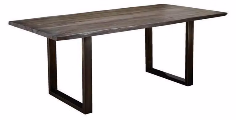 MASSIVMOEBEL24 | FREEFORM #0303 Tavolo da pranzo in legno di sheesham - laccato / smoked oak 180x90x78