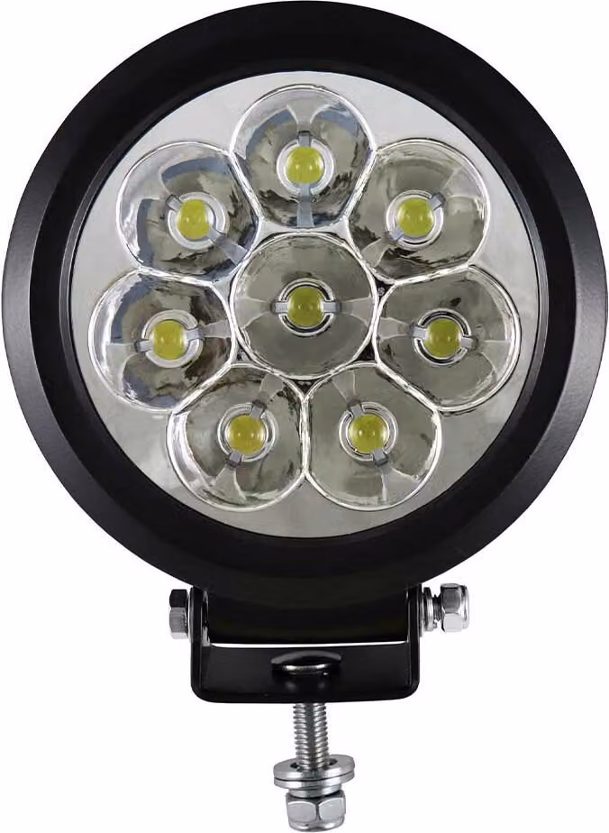 Jbm 80w luce da lavoro con 8 led luce concentrata rotonda Argento Argento Taglia unica