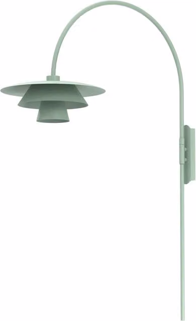 Applique Plato Luminex in metallo verde con attacco E27 dimmabile