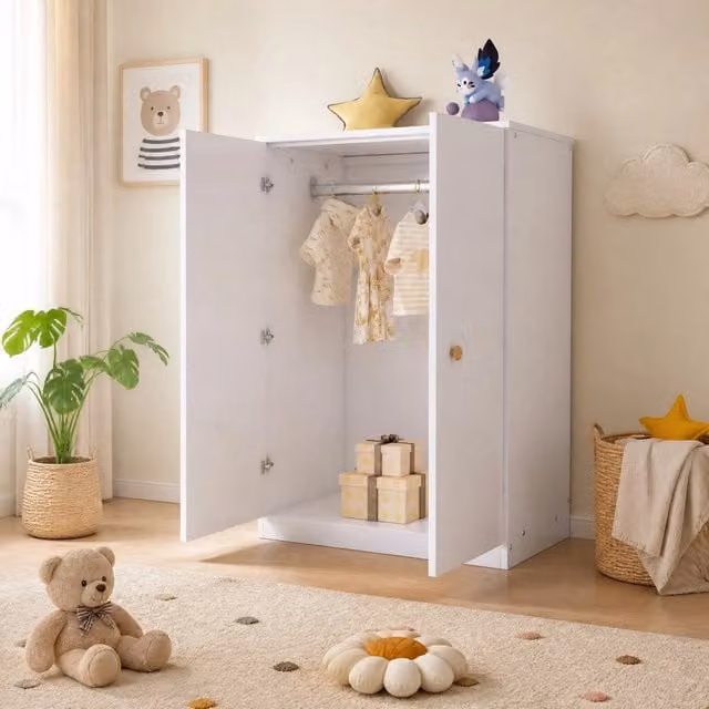 ARMADIO Compatto 80x50x120 cm MDF Bianco
