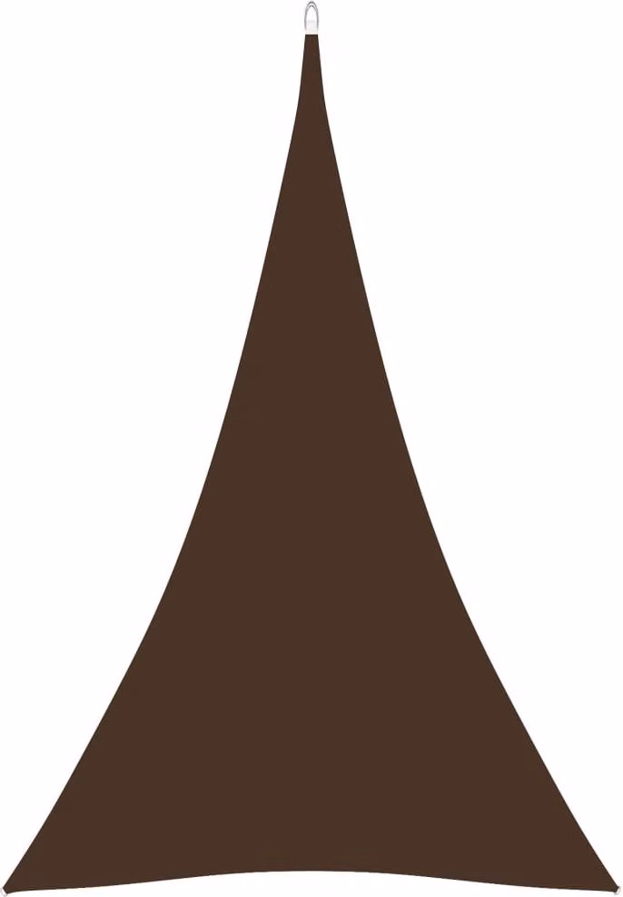 The Living Store Tenda da sole in tessuto Oxford triangolare 5x6x6 m Marrone