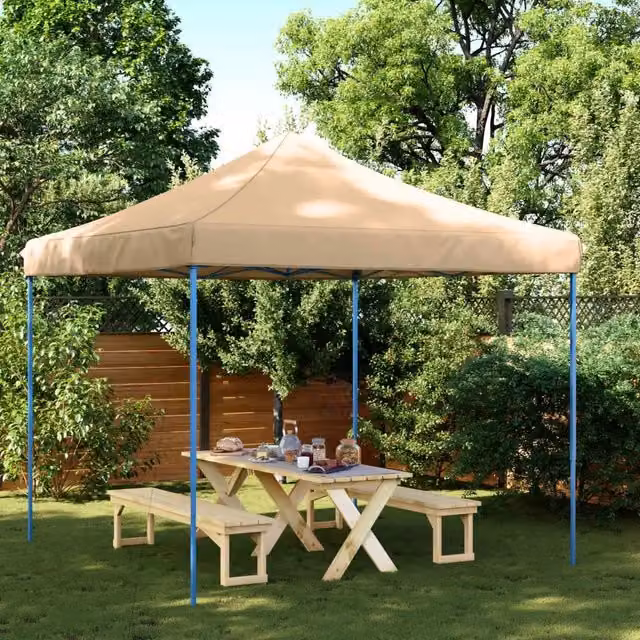 Tenda Party-Tenda da festa Beige 292 x 292 x 315 cm Tessuto Oxford 566607