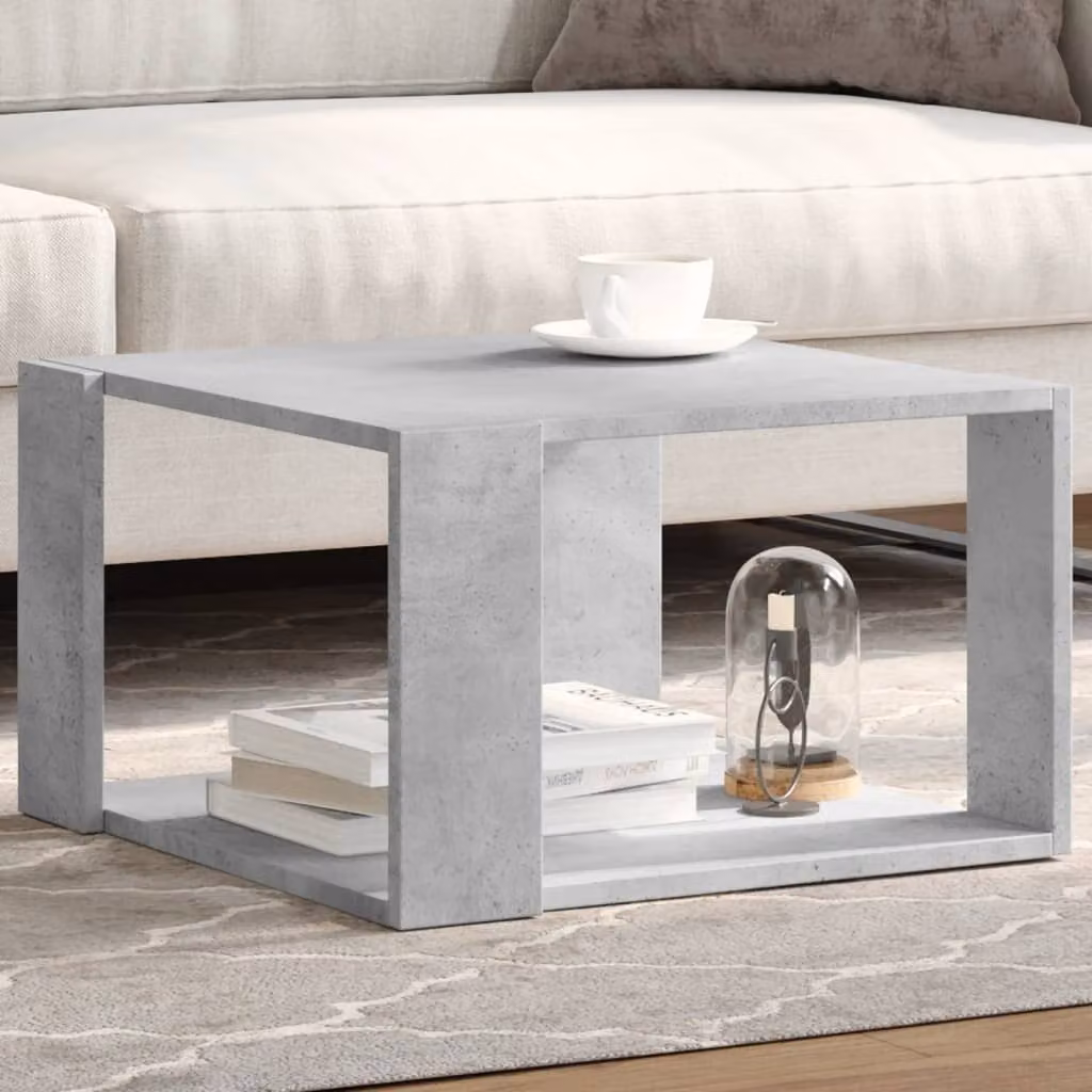Maison Exclusive - Tavolino grigio cemento 51,5x51,5x30 cm Materiale ligneo