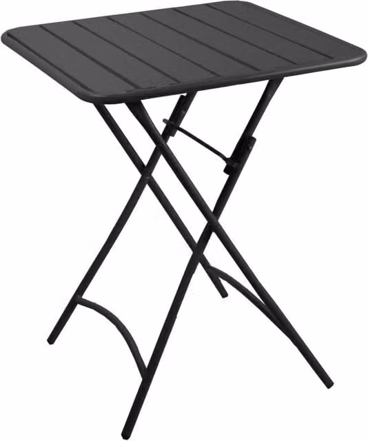 Tavolo pieghevole Vacchetti in metallo antracite L: 80 cm, P: 80 cm, H: 72 cm