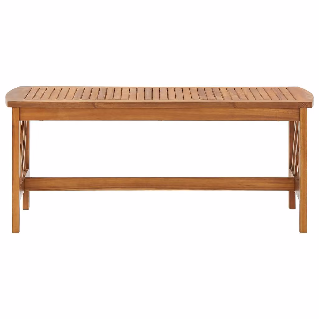 Tavolino da Salotto 102x50x43 cm in Legno Massello di Acacia