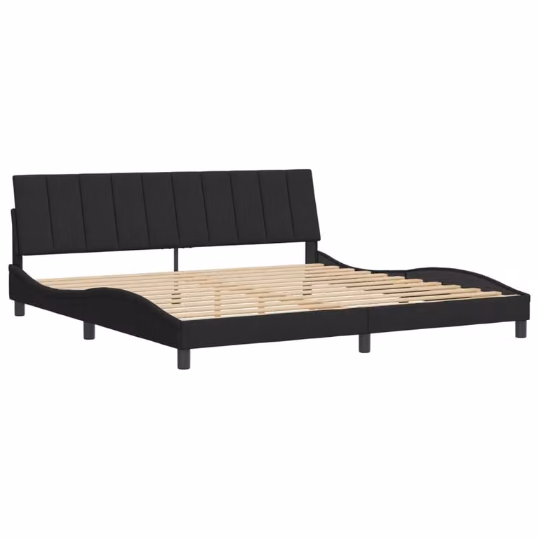 Giroletto senza Materasso Hanko Nero 200x200 cm in Velluto
