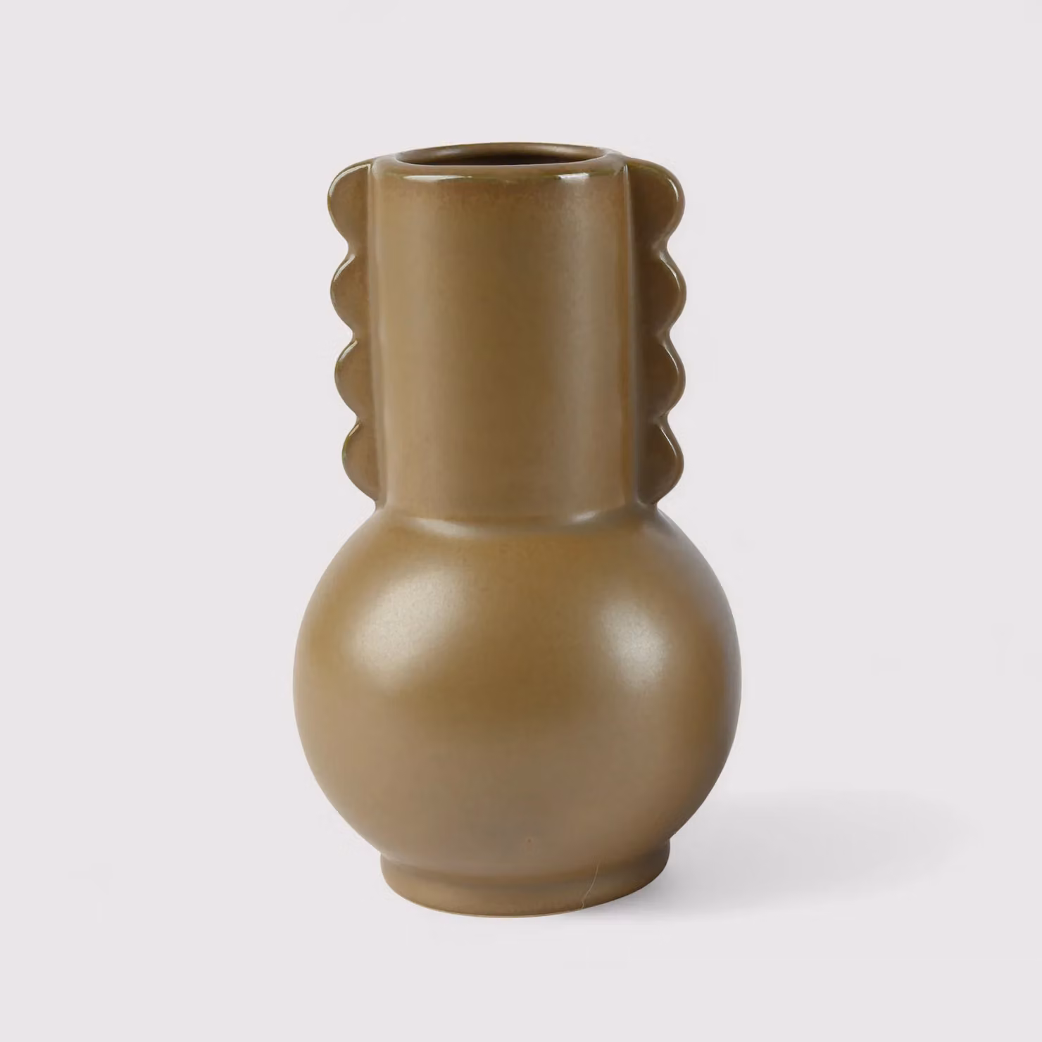 Bubinga - Vaso moderno da centrotavola marrone