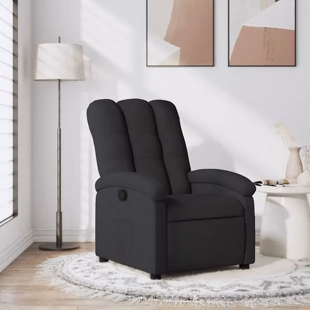 Divano Sedia-Poltrona reclinabile in tessuto nero 559949