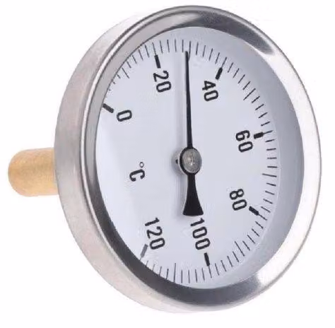 Termometro in alluminio per acqua e olio - display da 63 mm