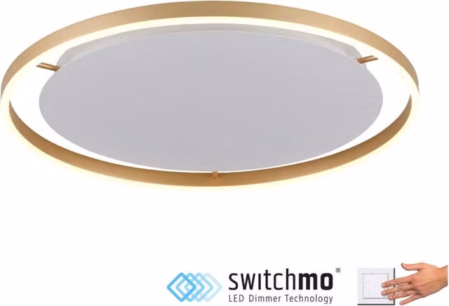 Plafoniera LED rotonda 58,5 cm 28W ottone Paul Neuhaus