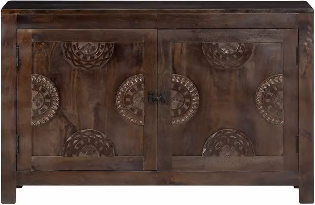 Credenza con Design Intagliato 110x35x70 cm in Legno di Mango 247765
