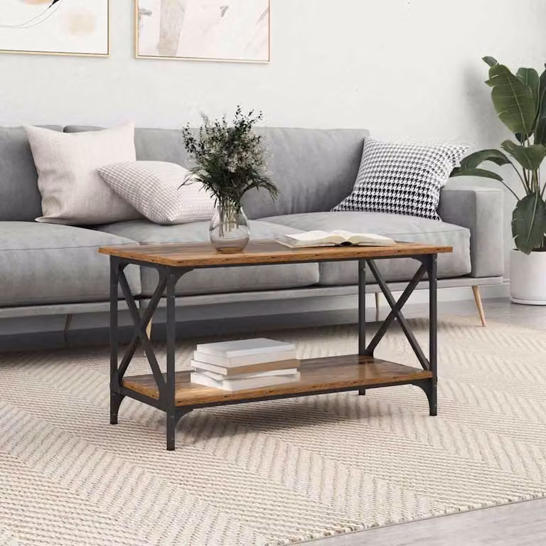 Maison Exclusive - Tavolino in legno antico 80 x 45 x 45,5 cm Materiale ligneo