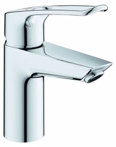Grohe Eurosmart Mitigeur monocommandé pour lavabo, S-Size, saillie 119mm, vidage Push-Open, manette ouverte, 23980003, 23980003