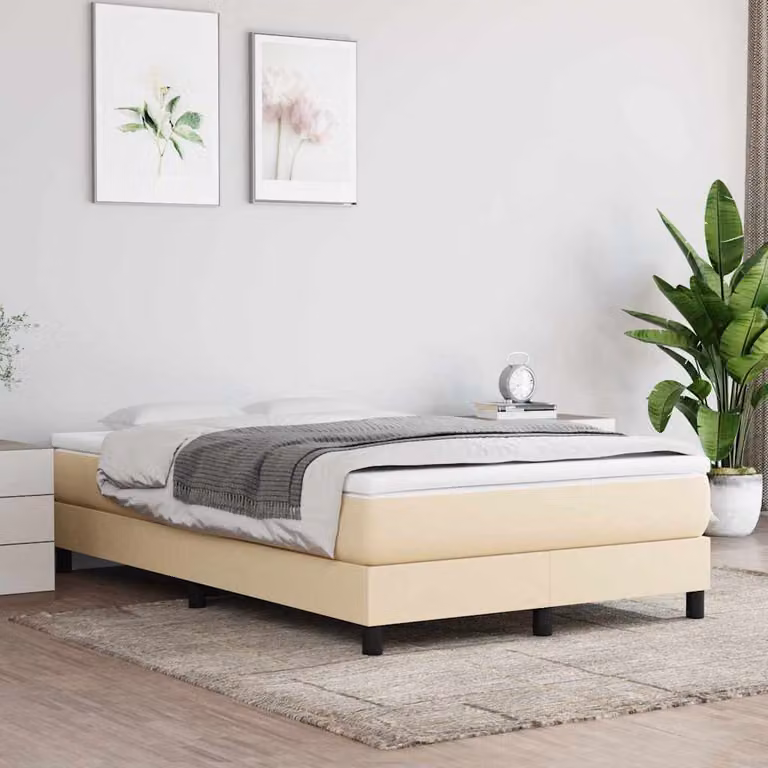 Struttura Letto con Rete a Doghe Cambrate vidaXL, Colore Beige, L/P: 120 x 200 cm