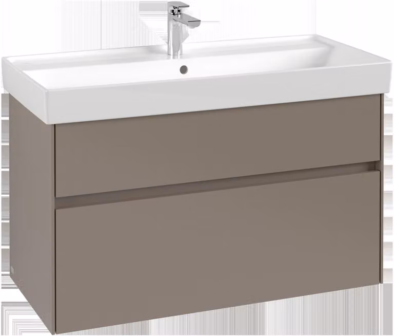 Villeroy & Boch Collaro Meuble sous-lavabo, 2 tiroirs, lavabo au centre, 954x546x444mm, C01100AH, C01100AH