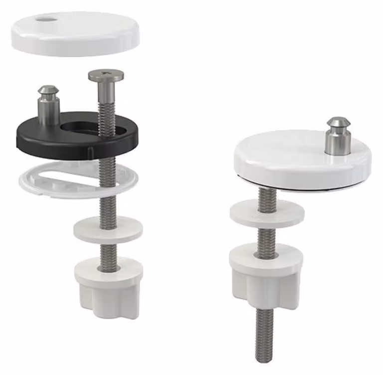 Cerniere Alcadrain (Alcaplast) con montaggio inferiore, copertura in plastica P106B