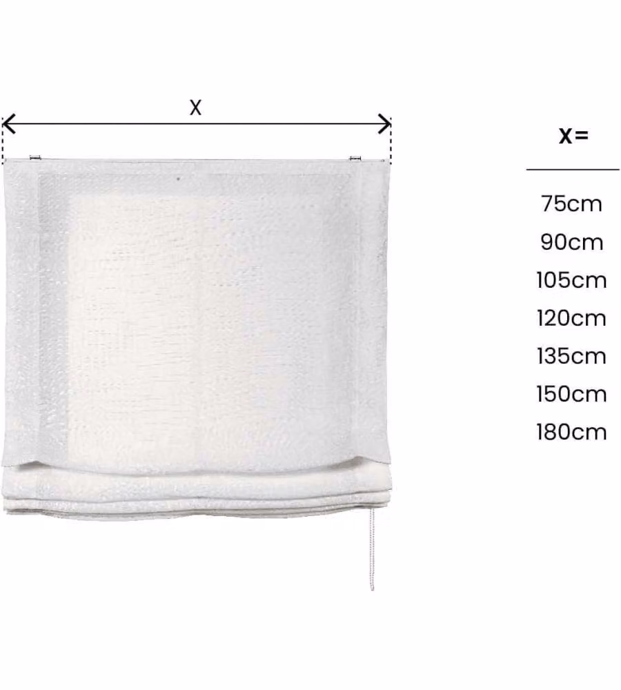 STOR PLANET Tenda a Pacchetto Bianca 45x175 cm Pieghevole Semitrasparente