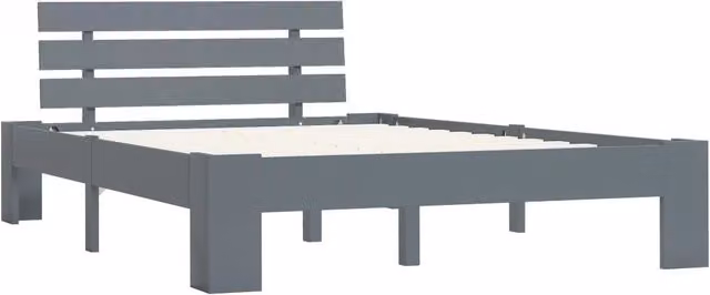 Struttura Letto Design Mania in Legno di Pino Grigio con Doghe Fisse L/P/H: 120 x 200 x 66 cm