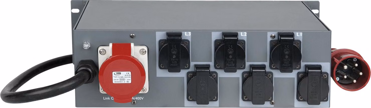 Showgear PS-3202 MKII CEE 32 A Ingresso CEE 32A - 2 uscite CEE 16A + 6 uscite Schuko