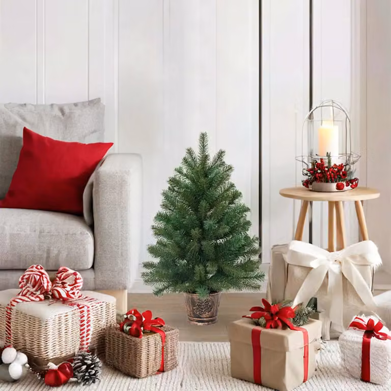 vidaXL Albero di Natale artificiale Verde 75 cm PVC, PE e acciaio