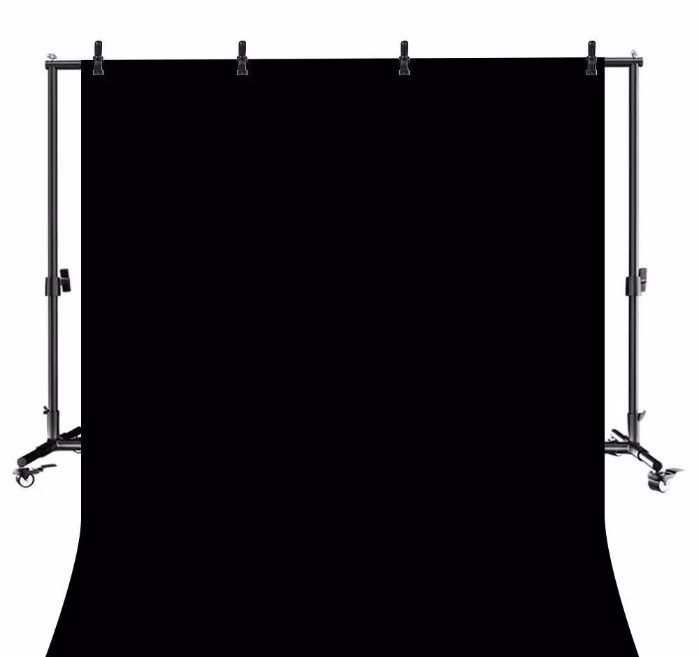 Support posteriore regolabile in altezza, base stabile, colore nero, dimensioni 200x200 cm