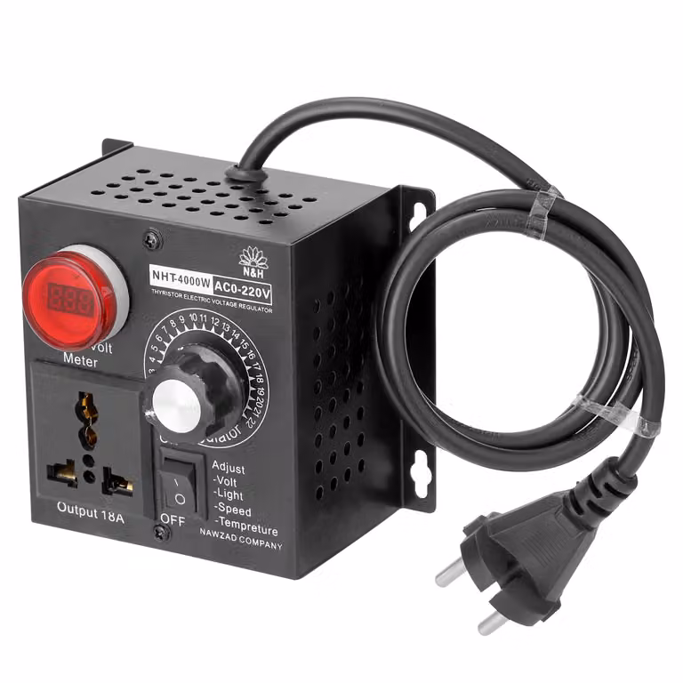 Regolatore di tensione compatto e variabile da 4000 W, dimmer portatile per velocità, temperatura e illuminazione