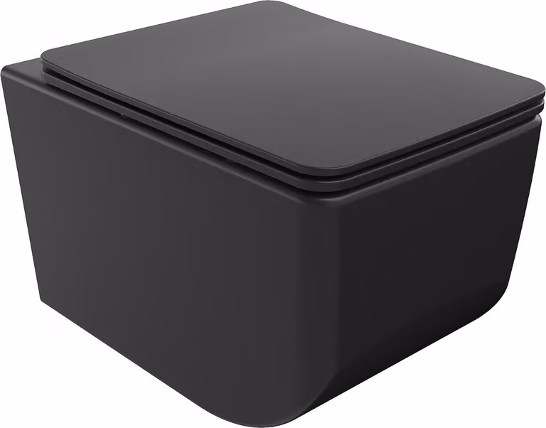 Mexen Vera wc sospeso Rimless con sedile slim a chiusura rallentata, duroplast, nero opaco - 30164070