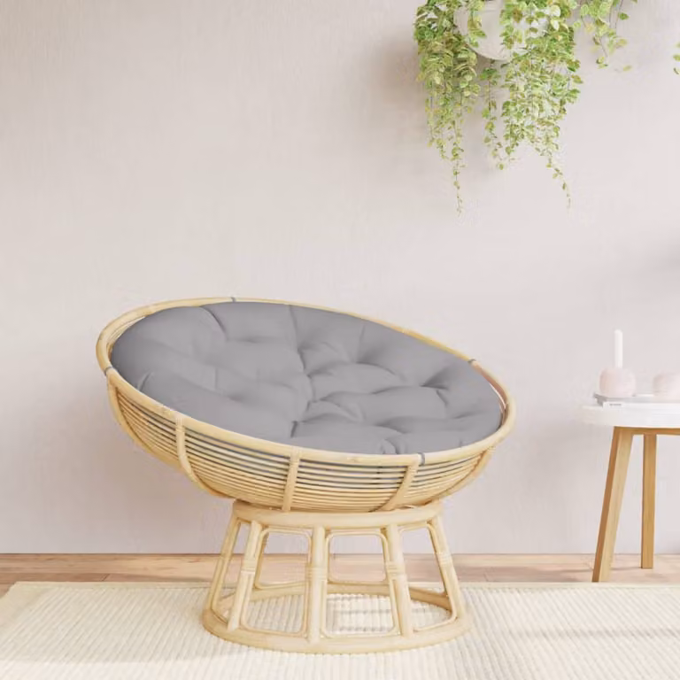 vidaXL Cuscino Rotondo Grigio in Tessuto Oxford Idrorepellente e Traspirante Ø 100 x 11 cm