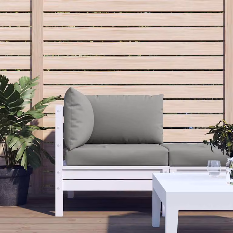 Set di 3 cuscini per pallet vidaXL in tessuto Oxford grigio, impermeabili e traspiranti, L/P/H: 60 x 60 x 6 cm