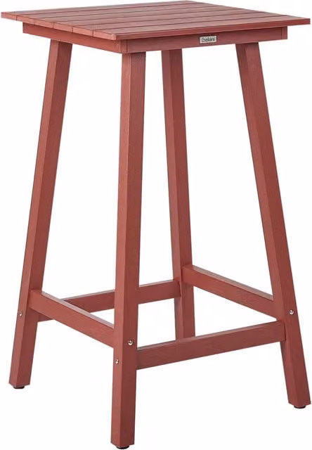 Tavolo da bar quadrato BELIANI rosso per giardino e terrazza con finitura opaca L/P: 60 x 60 cm, H: 103 cm – 1
