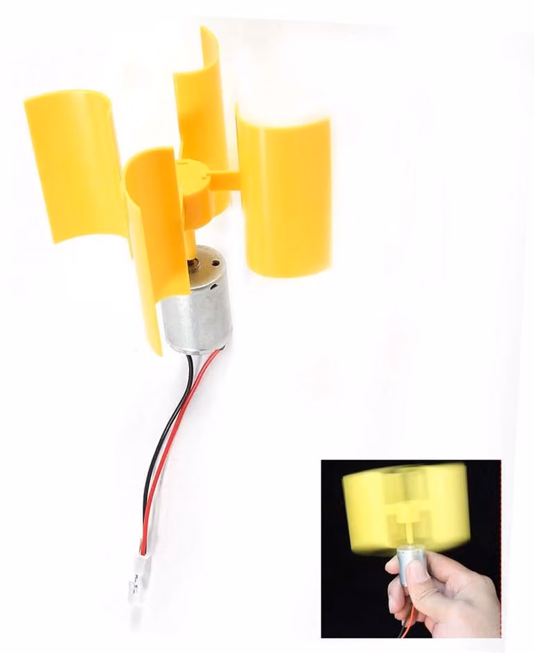 Generatore eolico verticale, 0,55 W, modello educativo fai-da-te, 100 mm
