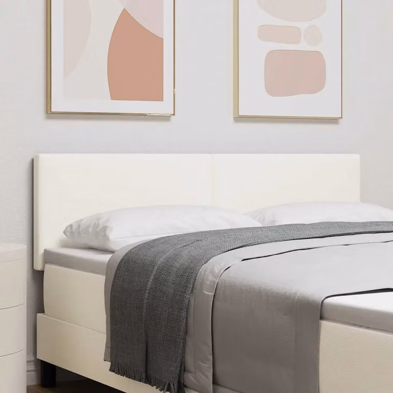 Testiera per letto vidaXL con illuminazione LED integrata, rivestimento in tessuto cord beige, larghezza 160 cm
