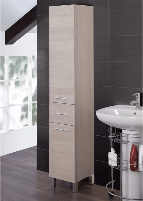Mobile Bagno Colonna Portasciugamani 2 Ante 1 Cassetto 33 cm