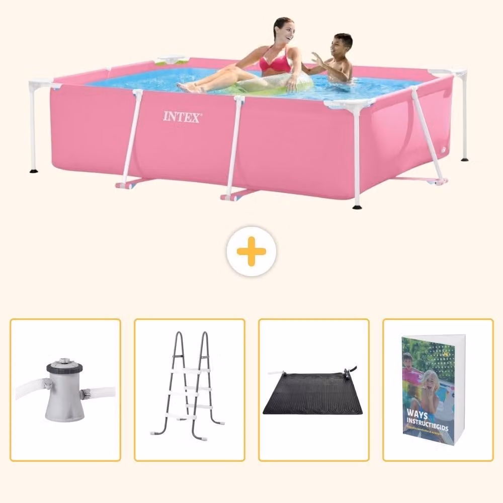 Piscina fuori terra rettangolare - 220x150x60 cm - 5 pezzi - Modello SCB128