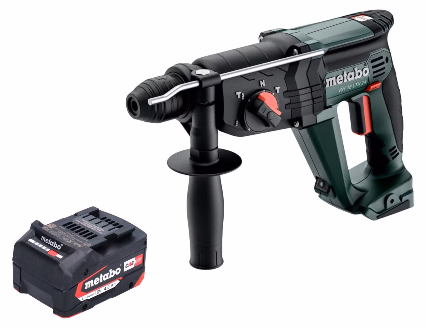 Martello combinato a batteria Metabo KH 18 LTX 24 18 V 2,1 J SDS Plus + 1x batteria ricaricabile 4,0 Ah - senza caricabatteria