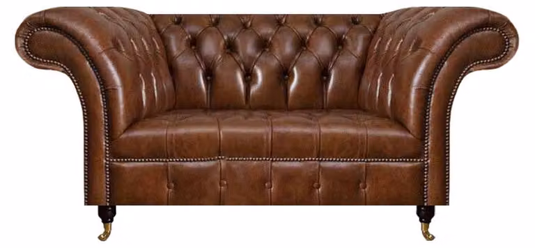 Ledercouch Chesterfield Braunes Sofa Wohnzimmer Designer Ledermöbel