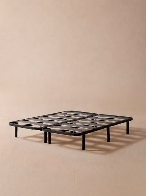 Rete a doghe Kenay Home con telaio in metallo nero, L 180 cm x P 200 cm