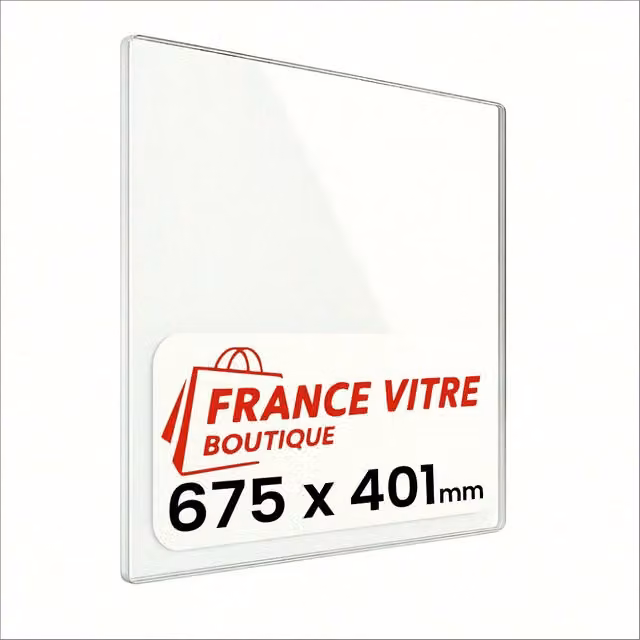 675 x 401 x 4 mm - Vetro per stufa a legna - vetro camino di ricambio - vetro per caminetto resistente al fuoco - France Vitre