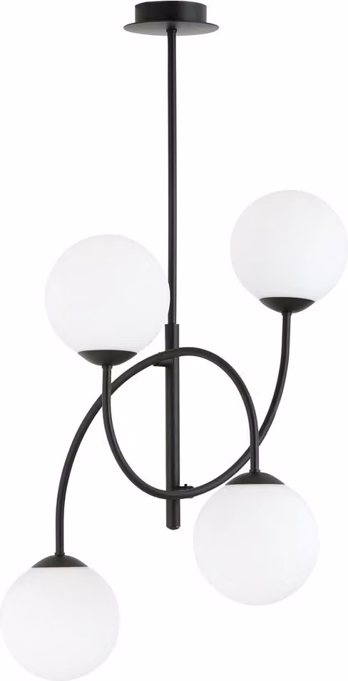 Lampada a sospensione a candelabro ARCHI 4B BL OPAL Emibig 1288/4B