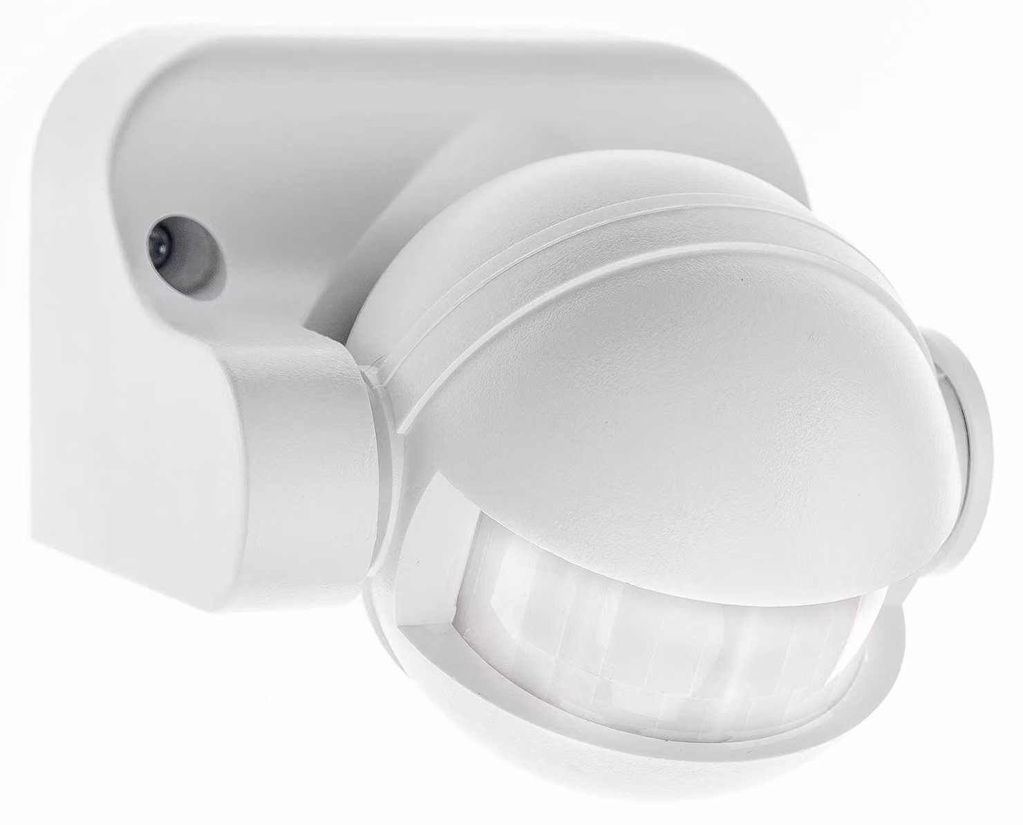 Sensore di movimento a infrarossi a 180°, per interni/esterni, grado di protezione IP44, 230V, con LED, orientabile verticalmente, colore bianco