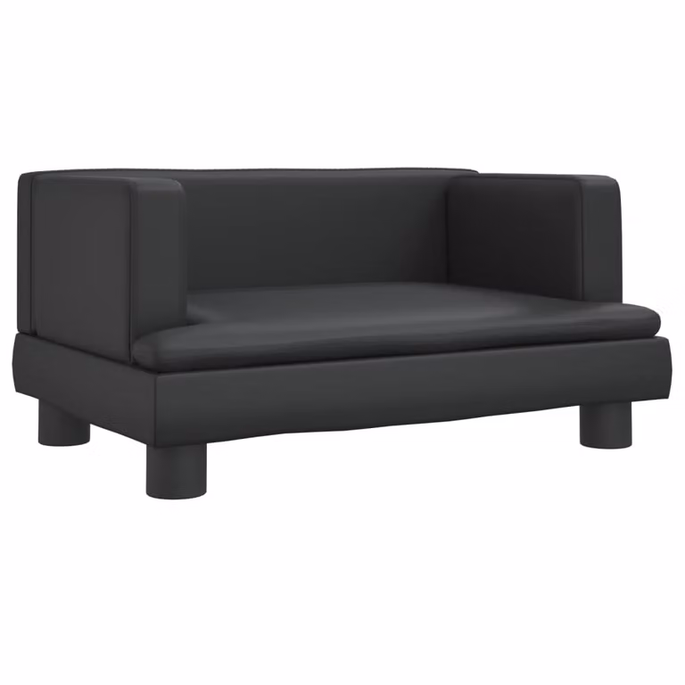 Lettino per Cani Nero 60x40x30 cm in Pelle finta