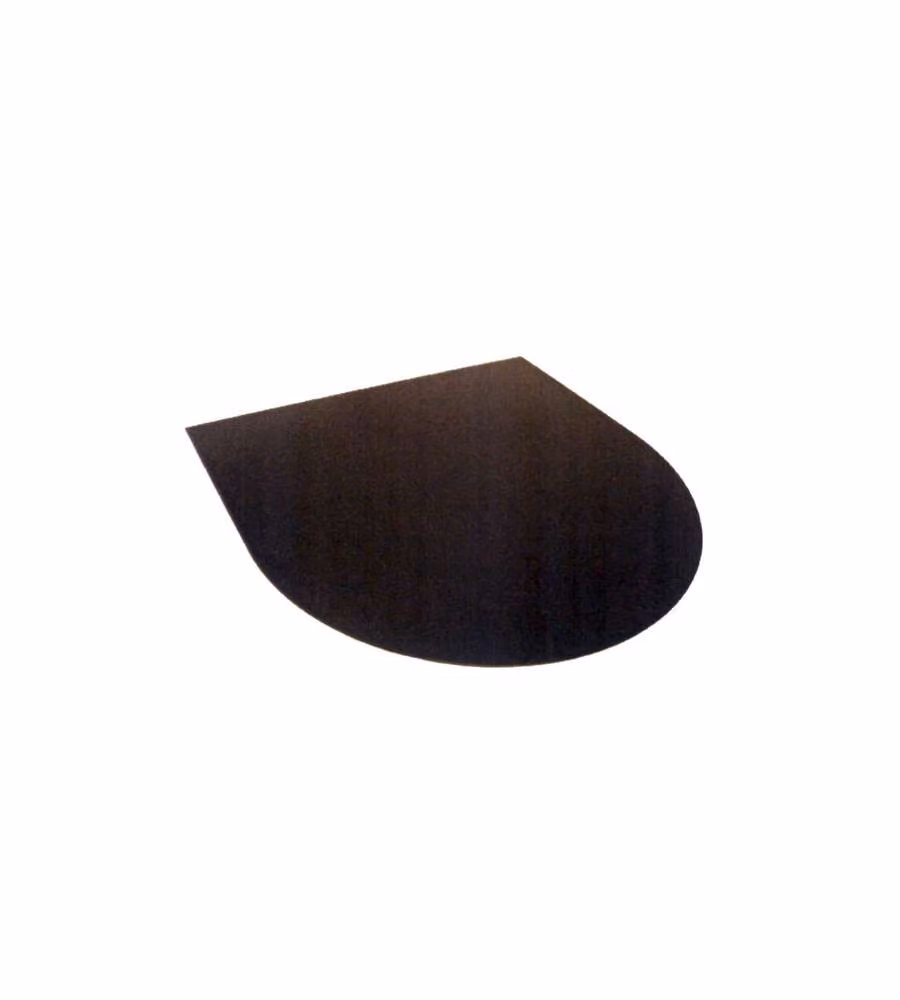 Pedana semitonda Mille per stufe in acciaio nero L/P: 94 x 94 cm – 1