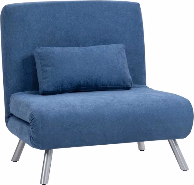 Poltrona letto 3 in 1 ¨C Xylo ¨C Tessuto blu con cuscino