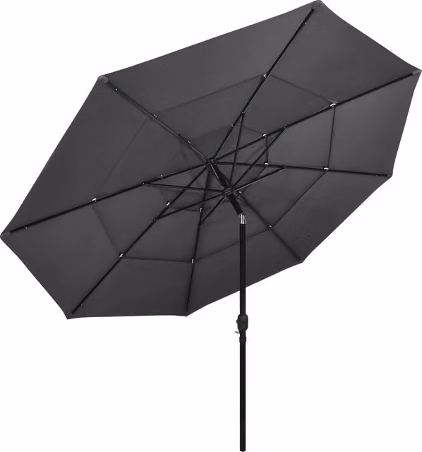 Ombrellone a 3 Livelli vidaXL in Alluminio e Poliestere Antracite con Diametro 3,5 m e Altezza 2,6 m – 1