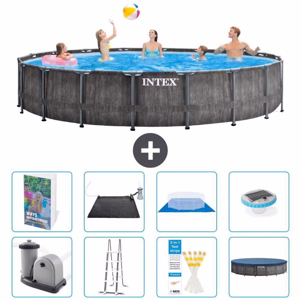Struttura per piscina a forma di prisma - 549x122 cm - composta da 7 elementi - modello S598