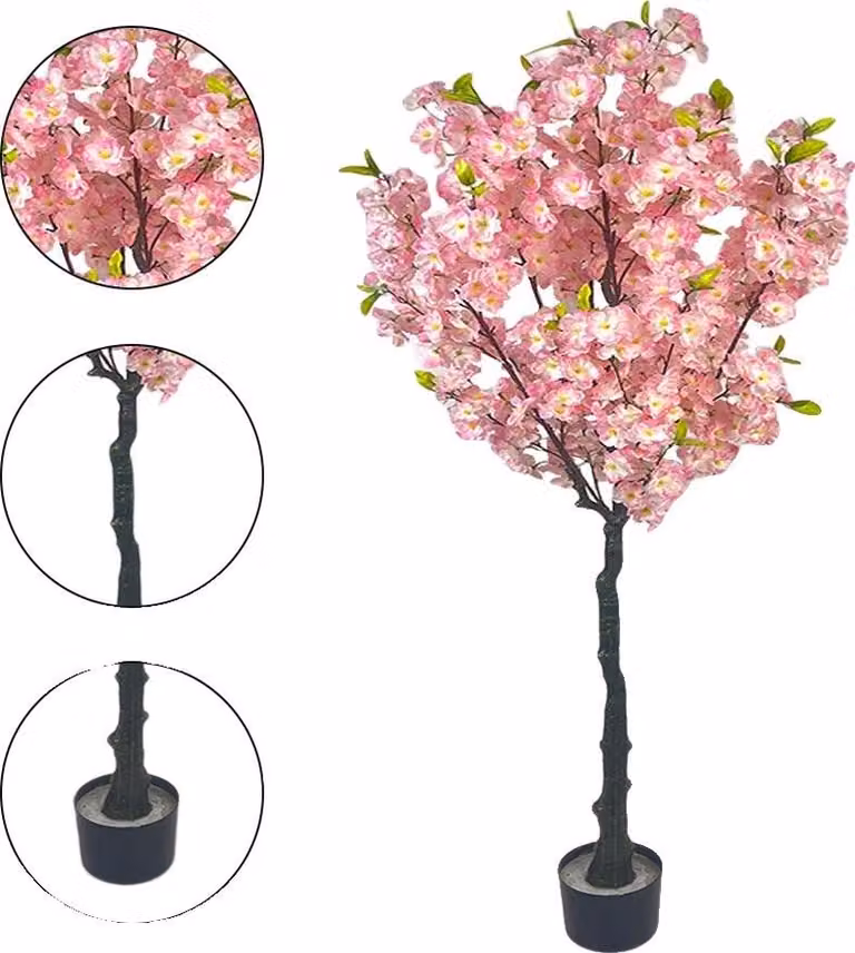 Albero di ciliegio artificiale, aspetto realistico, facile da curare, 150 cm