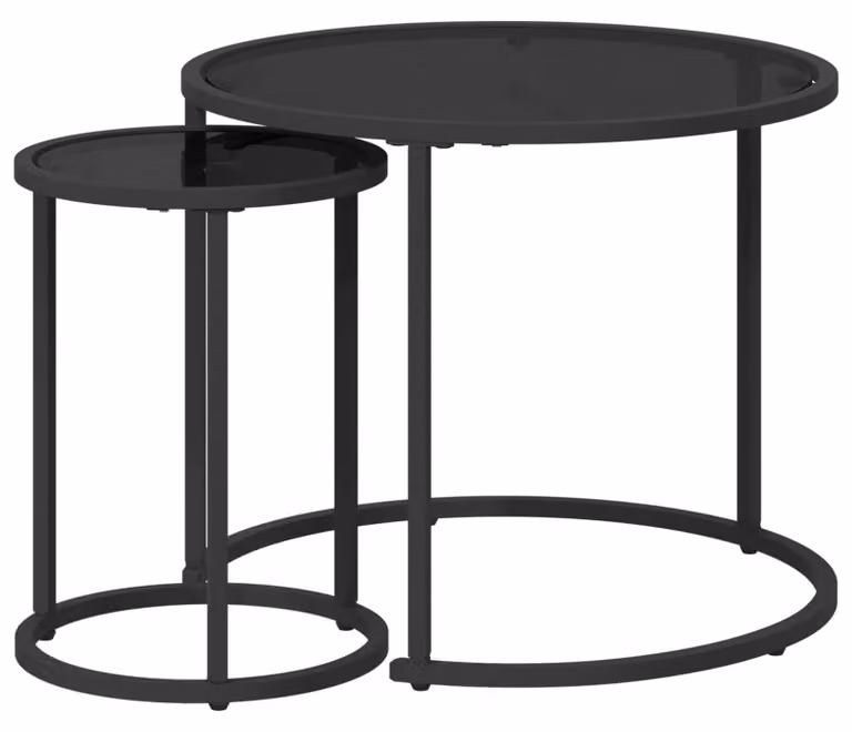 Set di Tavolini da Caffè 2 pcs 55 x 55 x 45 cm acciaio